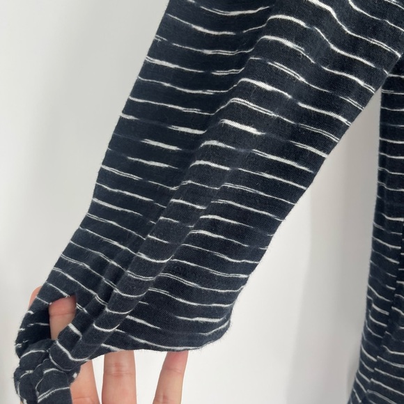 Habitat stripped black and white lag and look boho 3/4 tie long sleeve size xs - Picture 7 of 7